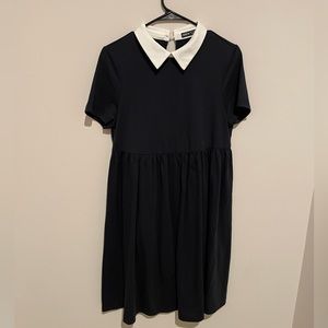 Navy blue collar dress
